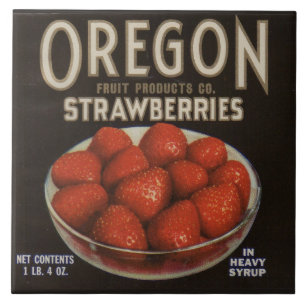 1930s Oregon Strawberries Tile