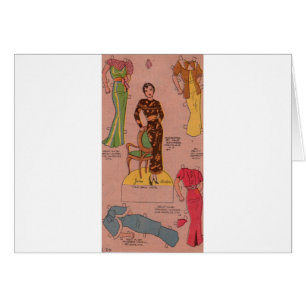1930s paper doll beautiful dresses