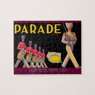 1930s Parade lemon crate label print Jigsaw Puzzle