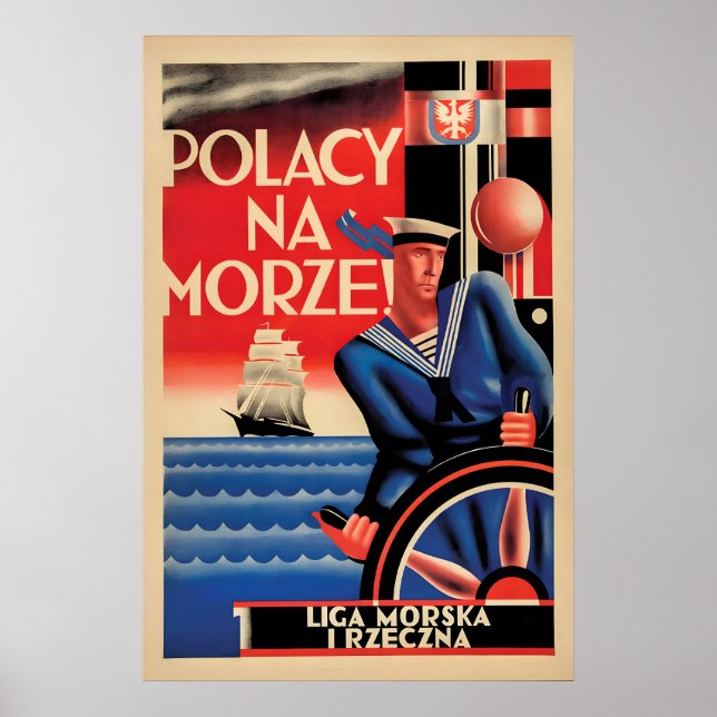 1930s Polish Poster Poles to the sea (Front)