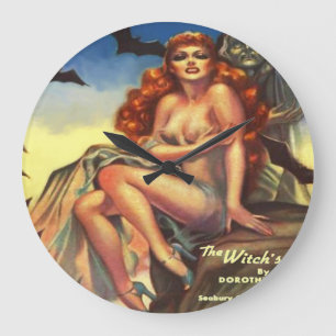 1930's RETRO PULP ILLUSTRATION Large Clock