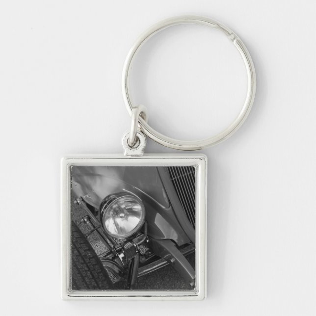 1930's Roadster Grayscale Key Ring (Front)