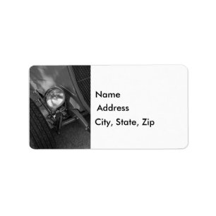 1930's Roadster Grayscale Label