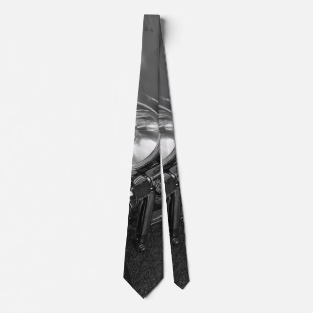 1930's Roadster Grayscale Neck Tie (Front)