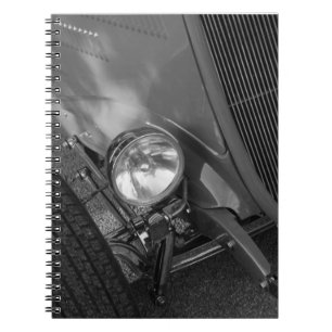1930's Roadster Grayscale Notebook