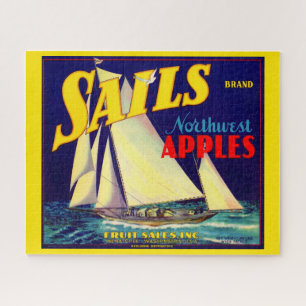 1930s Sails Northwest Apples crate label  Jigsaw Puzzle