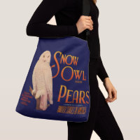 1930s Snow Owl brand pears fruit crate label print