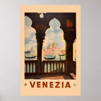 1930s St Mark's Basilica Venice Vintage Style Poster