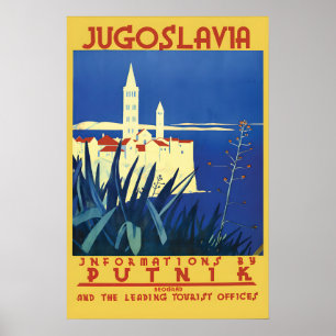 1930s Travel Poster Yugoslavia Putnik
