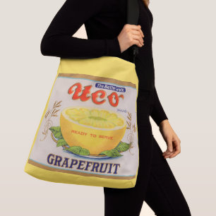 1930s Uco Brand Grapefruit label Crossbody Bag