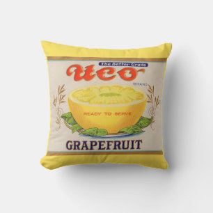 1930s Uco Brand Grapefruit label Cushion