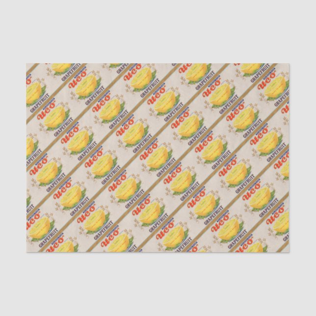 1930s Uco Brand Grapefruit label Tissue Paper (Front)