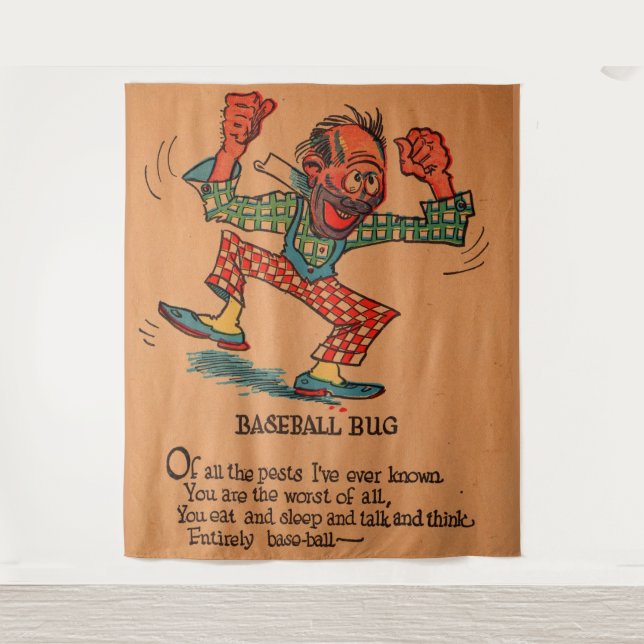 1930s vinegar valentine: the Baseball Bug Tapestry (Front)