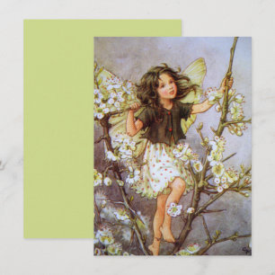 1930s Vintage Fairy Girl In a Blossoms Tree