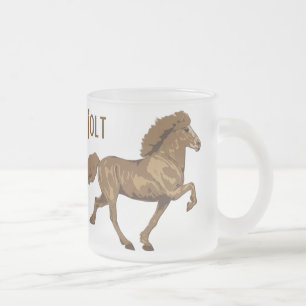 1930's Vintage Icelandic Frosted Glass Coffee Mug