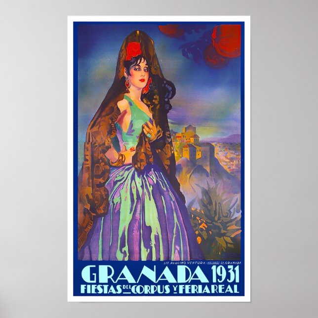 1931 Feria de Granada vintage travel poster (Front)