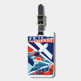 1931 French International Air Show Luggage Tag