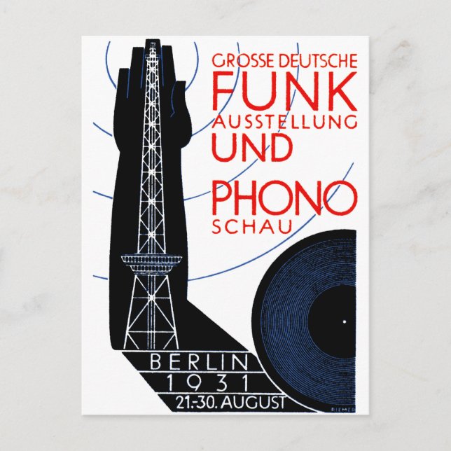 1931 German Radio and Music Expo Postcard (Front)