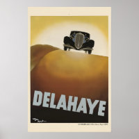 1932 Delahaye French Automotive Advertising Poster