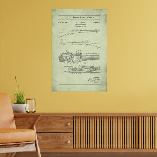 1932 US Patent 1892141 - M1 Garand Rifle Poster