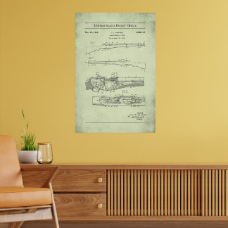 1932 US Patent 1892141 - M1 Garand Rifle Poster