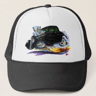 1933-36 Willys Black Car Trucker Hat