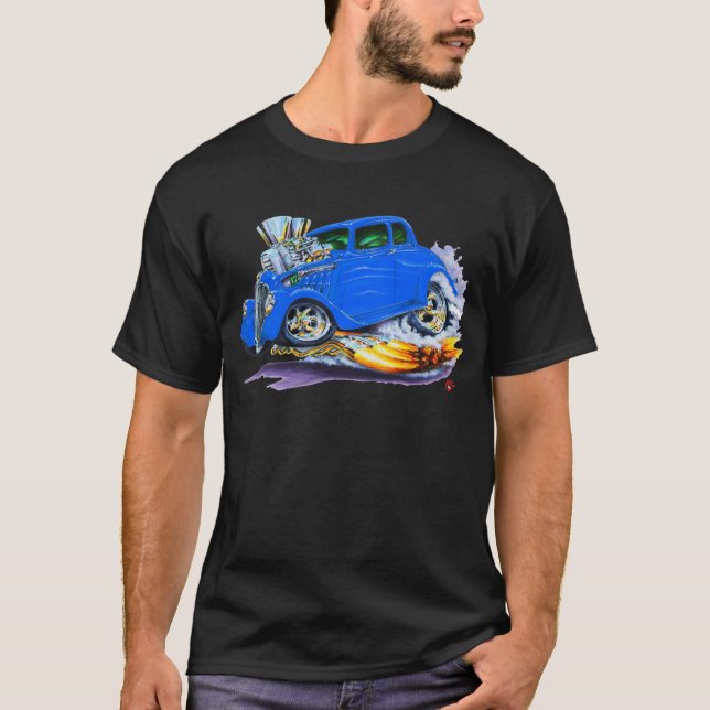 1933-36 Willys Blue Car T-Shirt (Front)