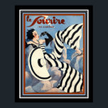 1933 Art Deco Le Sourire Poster 16x20<br><div class="desc">Popular 1933,  Art Deco,   cover for Le Sourire French Magazine</div>