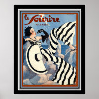 1933 Art Deco Le Sourire Poster 16x20
