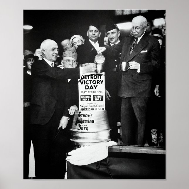 1933 BREWERY SURVIVES PROHIBITION - DETROIT POSTER (Front)