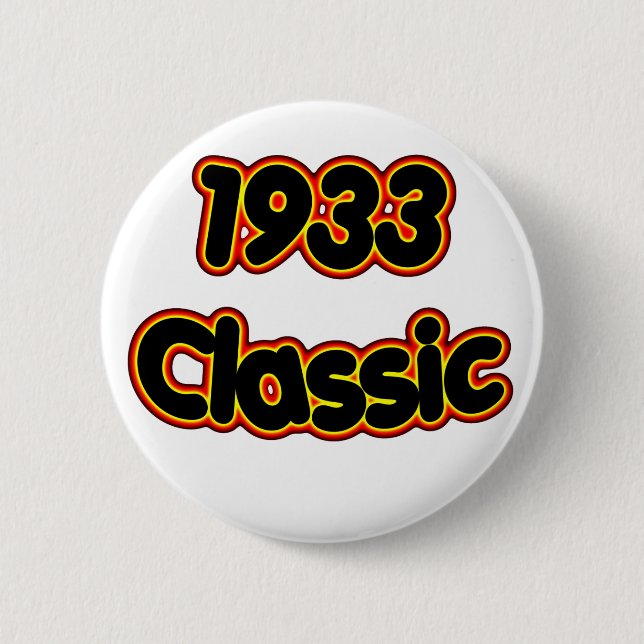 1933 Classic 6 Cm Round Badge (Front)