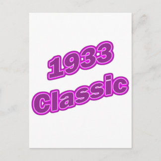 1933 Classic Purple Postcard