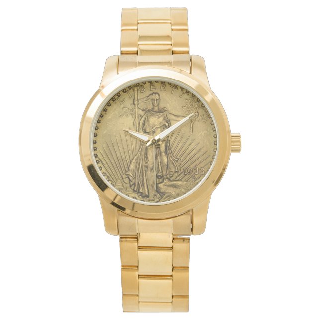 1933 Double Eagle Gold Coin Watch (Front)