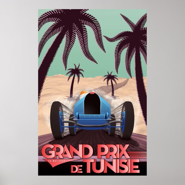 1933 Grand Prix De Tunisie Poster (Front)