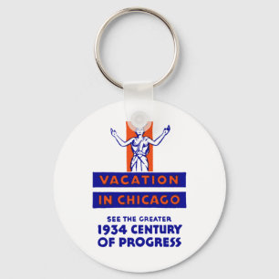 1934 Chicago Century of Progress Key Ring
