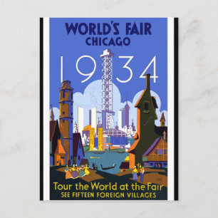 1934 Chicago World's fair Postcard