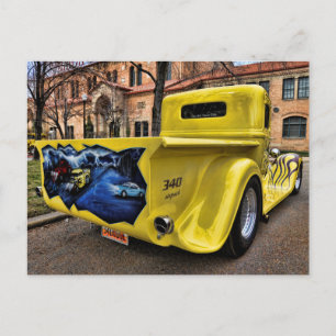 1934 dodge pickup street rod postcard