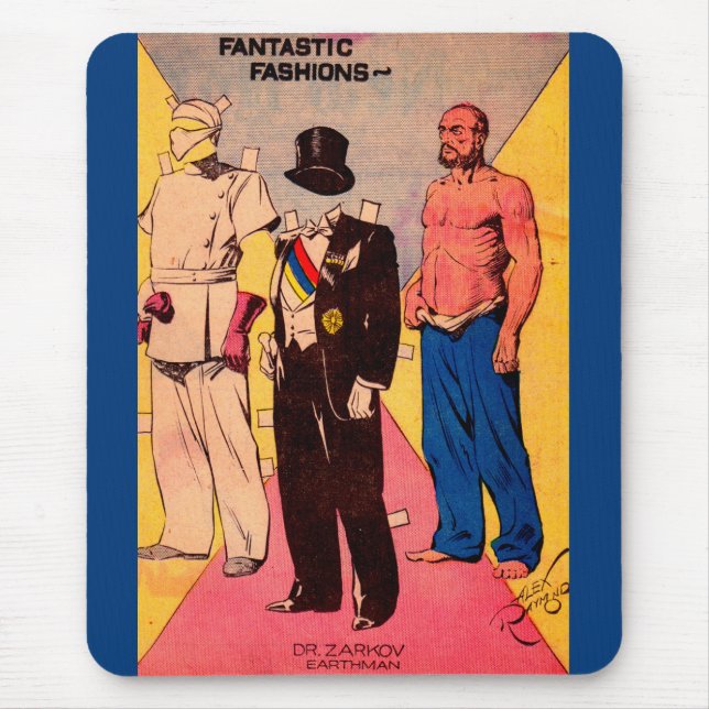 1934 Dr. Zarkov paper doll Flash Gordon Mouse Mat (Front)
