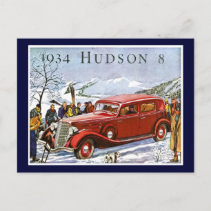 1934 Hudson 8 - Vintage Advertisement Postcard