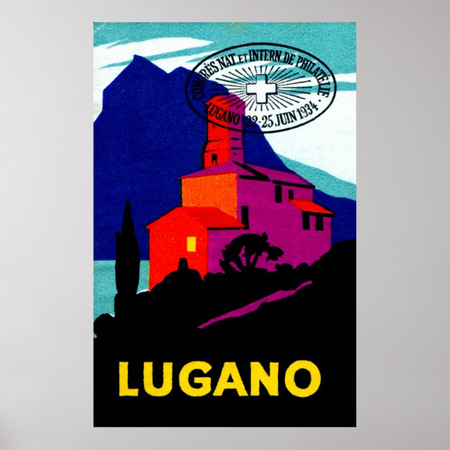 1934 Lugano Philatelic Poster (Front)