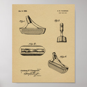 1934 Putter Golf Club Patent Art Drawing Print