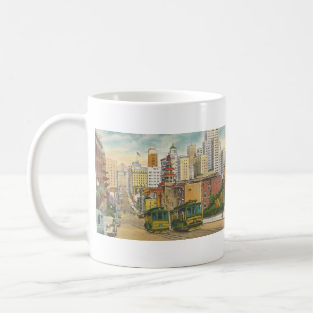 1934 San Francisco, CA linen postcard Coffee Mug (Left)
