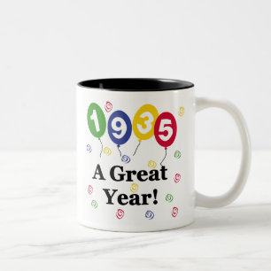 1935 A Great Year Birthday Two-Tone Coffee Mug