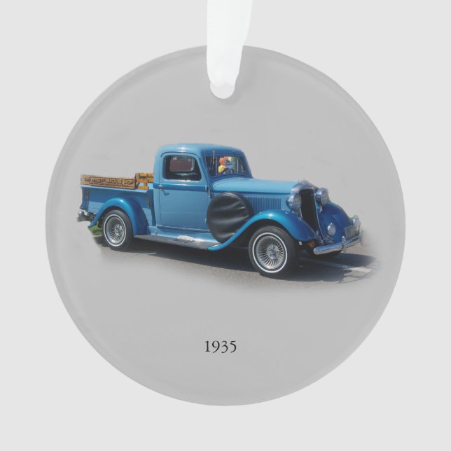 1935 Blue Truck acrylic ornament (Front)