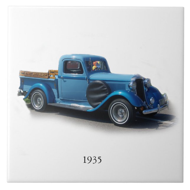 1935 blue truck tile (Front)