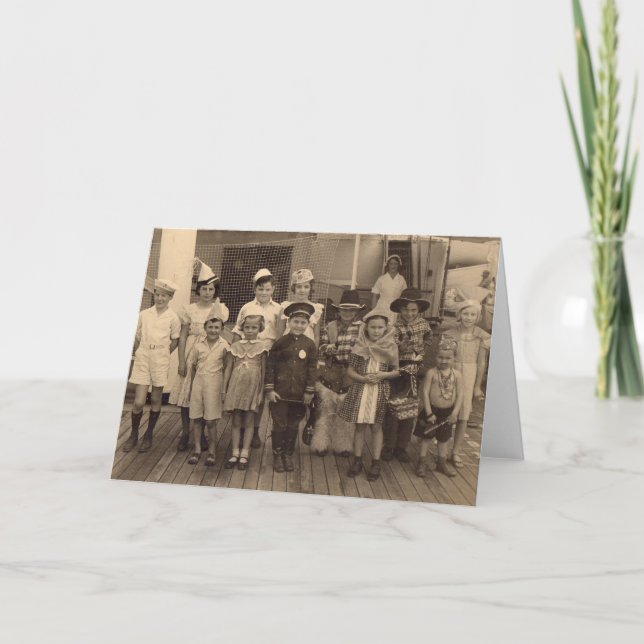 1935 childrens shipboard costume party card (Front)