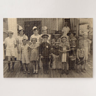 1935 childrens shipboard costume party jigsaw puzzle