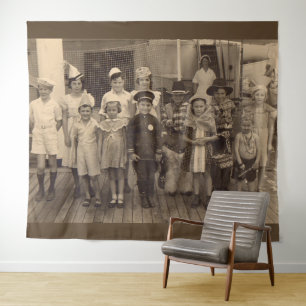 1935 childrens shipboard costume party tapestry