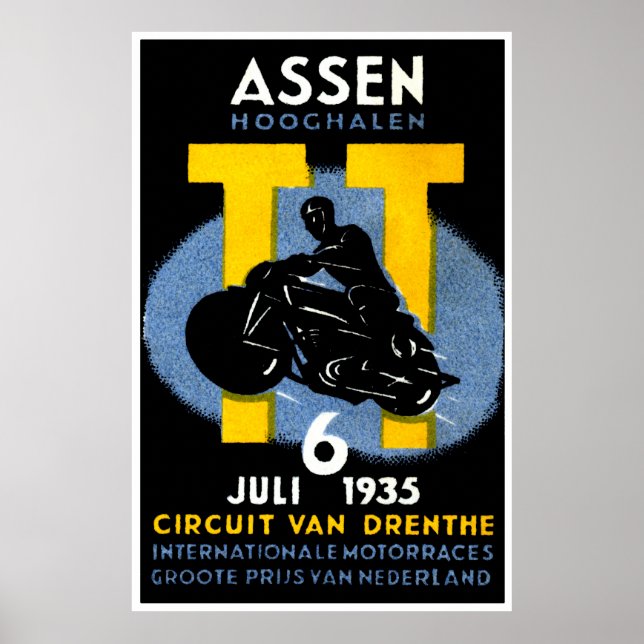 1935 International Motorcycle Races Poster (Front)