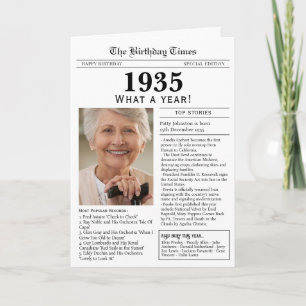 1935 Newspaper Birthday card